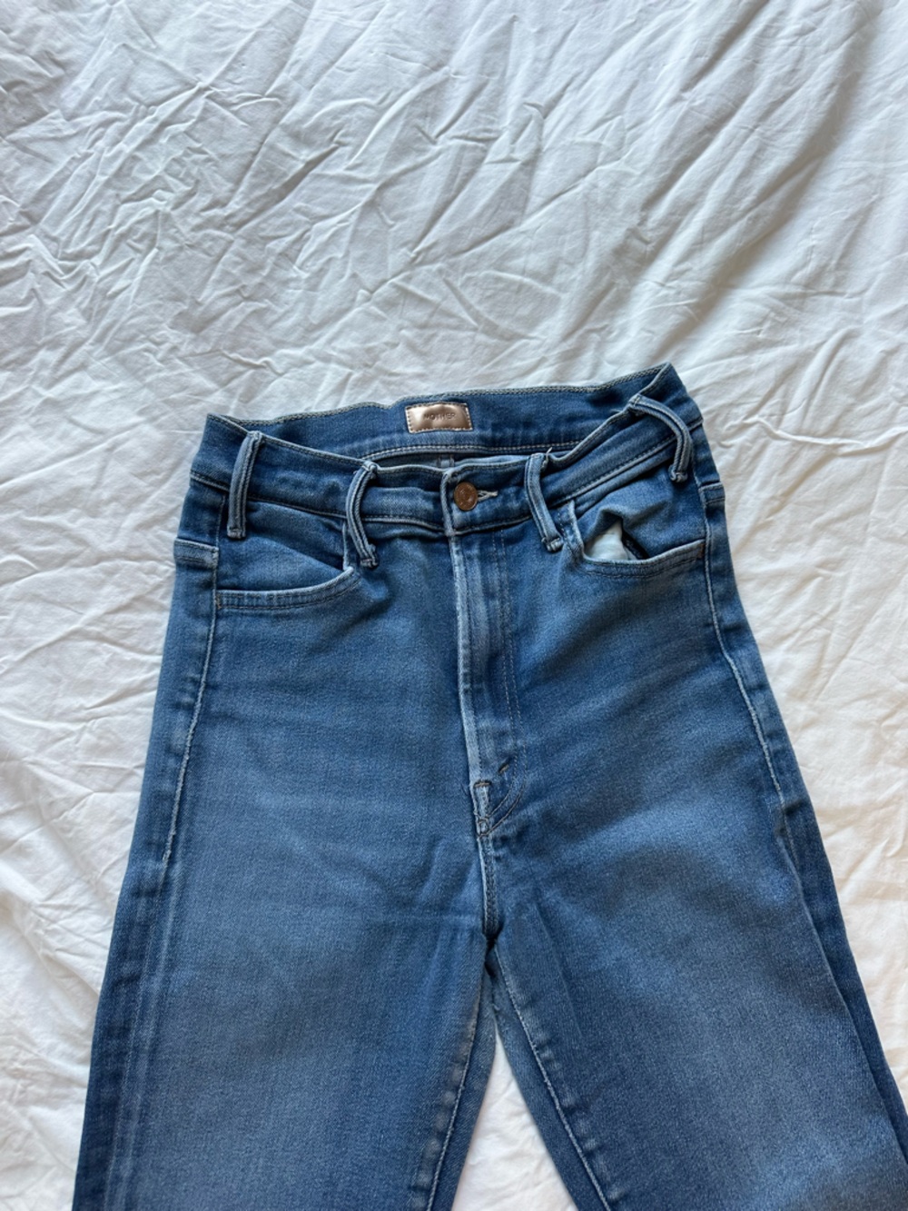 MOTHER Dark Blue Slim Straight Jeans - Picture 2 of 5